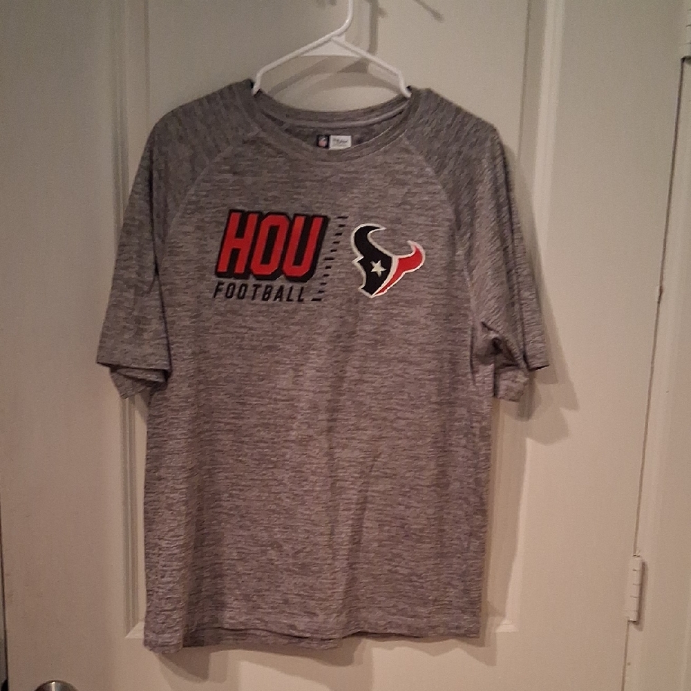 NFL Houston Texans Gray Performance Tee with Red Accent